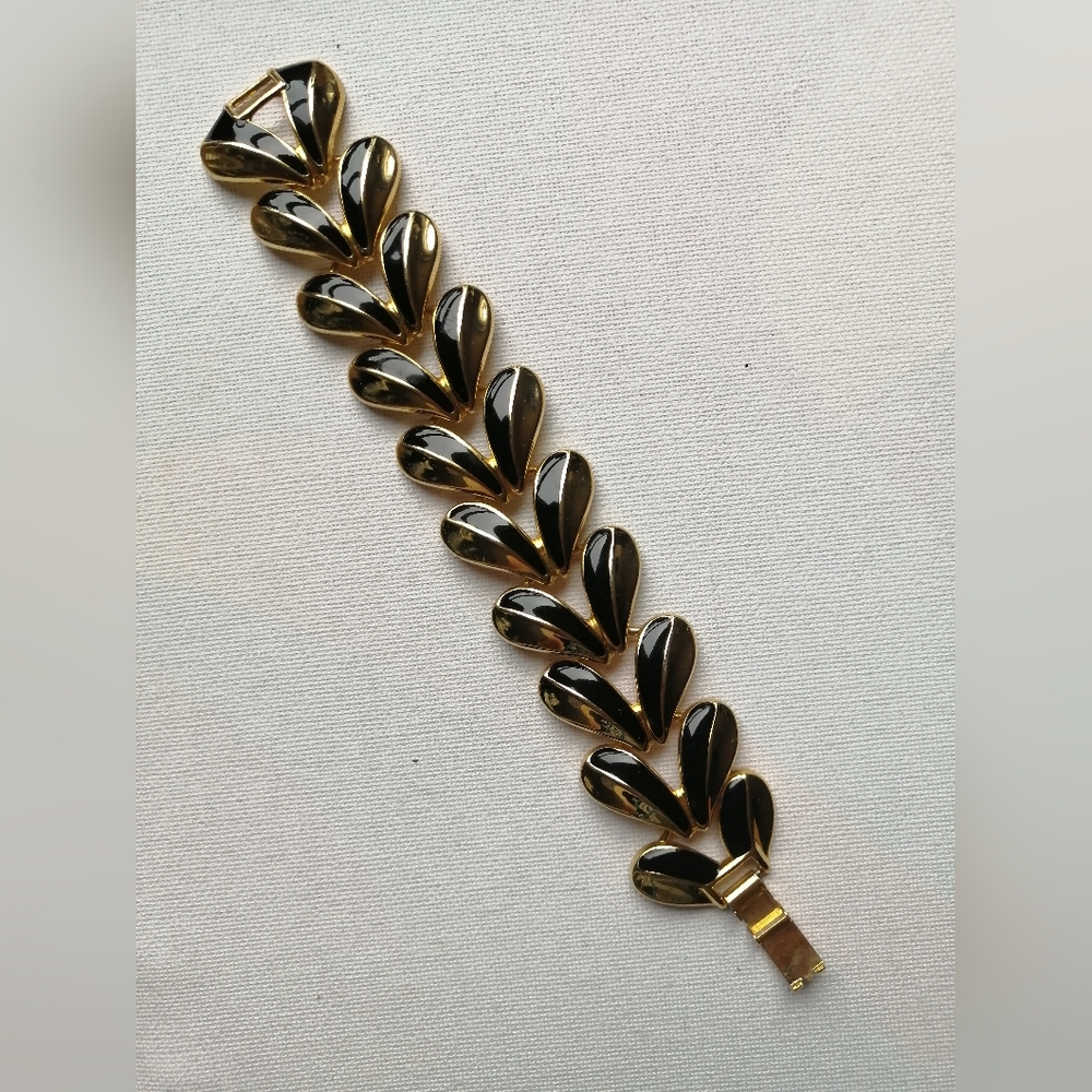 Vintage Designer Unsigned Bracelet Statement Dramatic Runway Chic